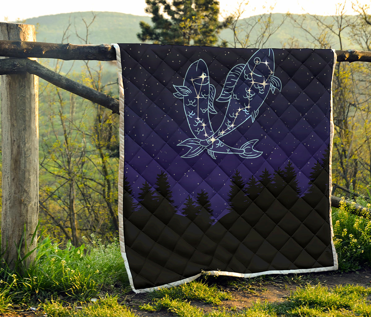 Pisces Constellation Print Quilt