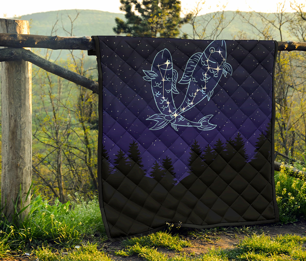 Pisces Constellation Print Quilt