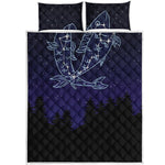 Pisces Constellation Print Quilt Bed Set