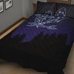 Pisces Constellation Print Quilt Bed Set