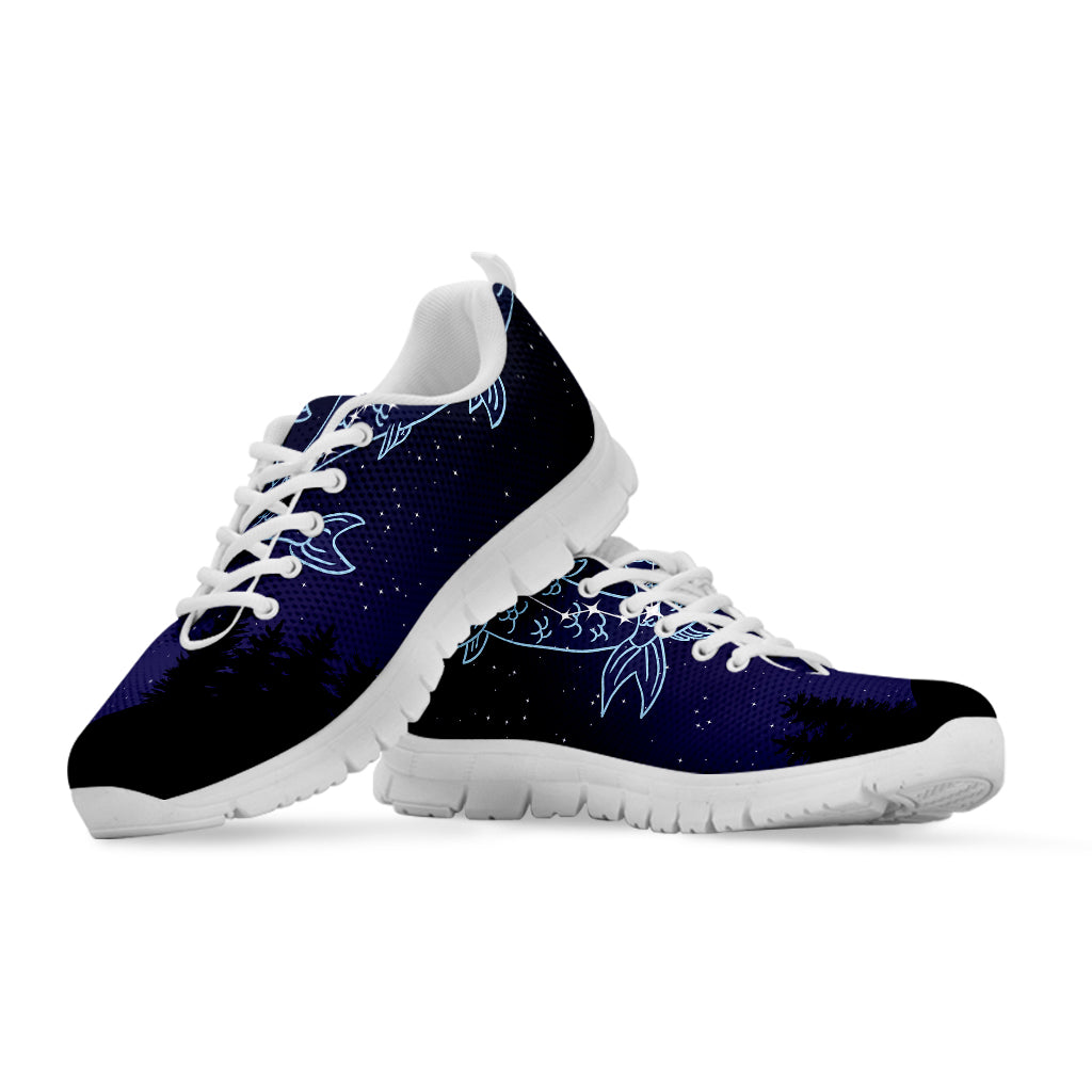 Pisces Constellation Print White Sneakers