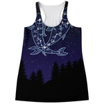Pisces Constellation Print Women's Racerback Tank Top