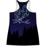 Pisces Constellation Print Women's Racerback Tank Top
