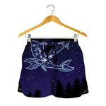 Pisces Constellation Print Women's Shorts