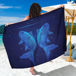 Pisces Horoscope Sign Print Beach Sarong Wrap