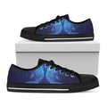 Pisces Horoscope Sign Print Black Low Top Sneakers