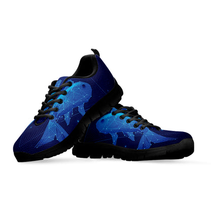 Pisces Horoscope Sign Print Black Sneakers