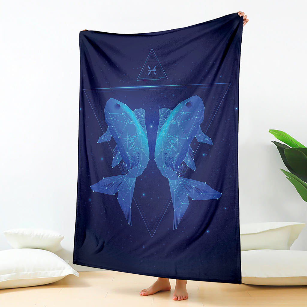 Pisces Horoscope Sign Print Blanket