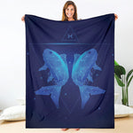 Pisces Horoscope Sign Print Blanket