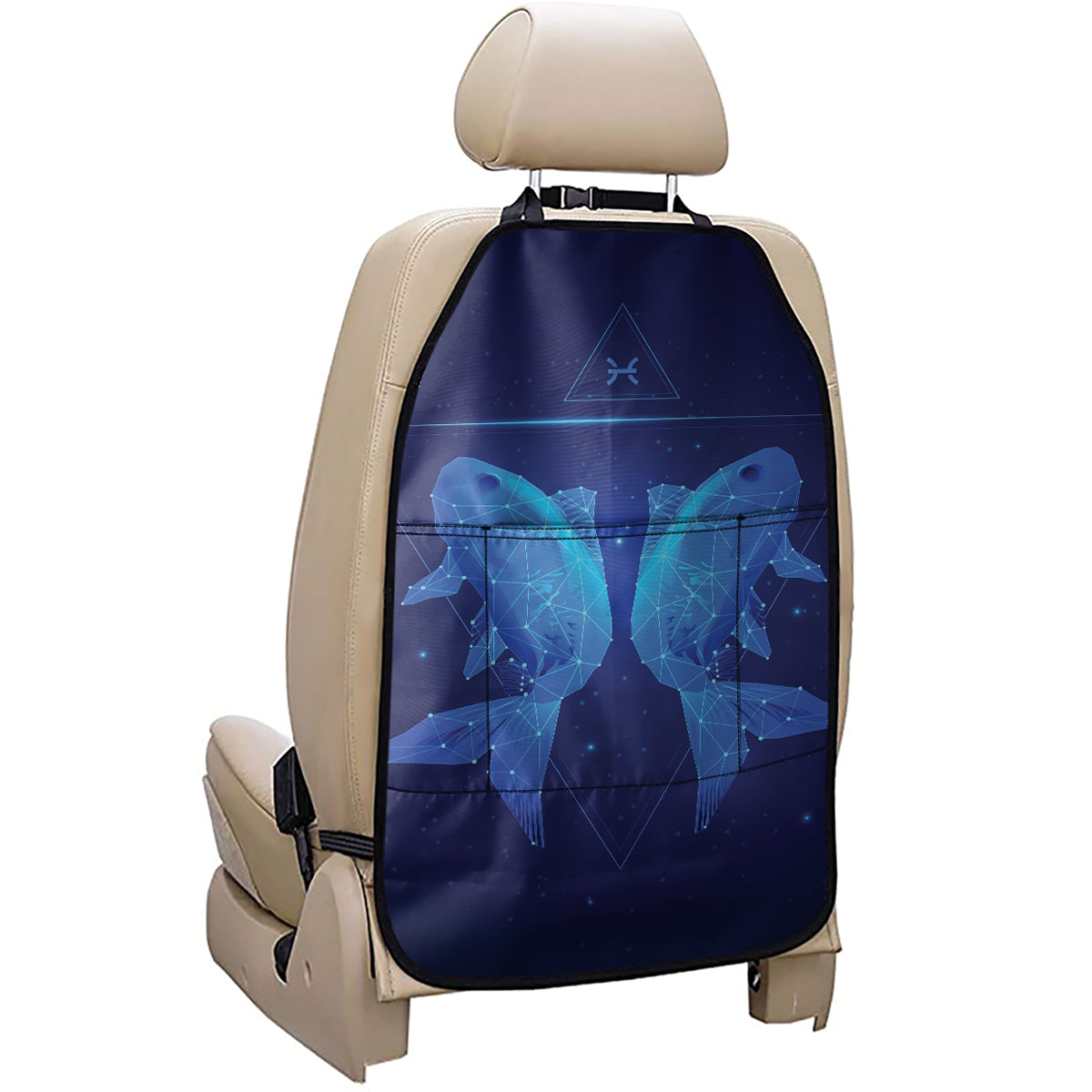 Pisces Horoscope Sign Print Car Seat Organizers