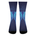 Pisces Horoscope Sign Print Crew Socks