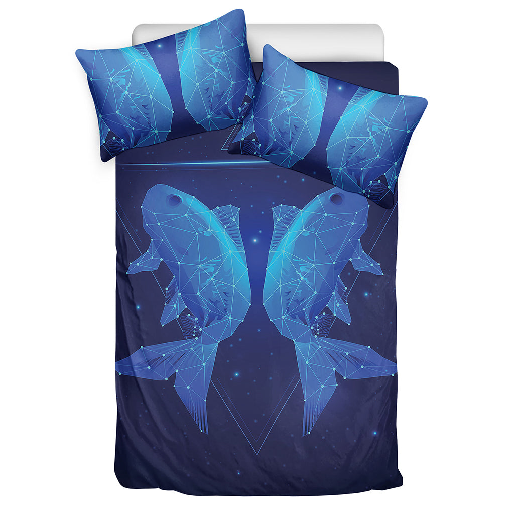 Pisces Horoscope Sign Print Duvet Cover Bedding Set
