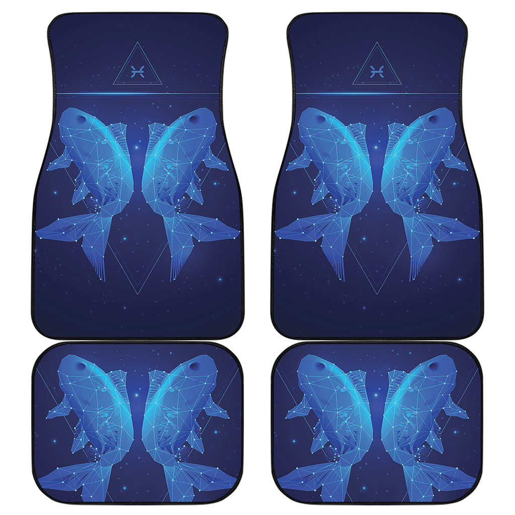 Pisces Horoscope Sign Print Front and Back Car Floor Mats