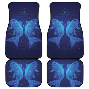 Pisces Horoscope Sign Print Front and Back Car Floor Mats