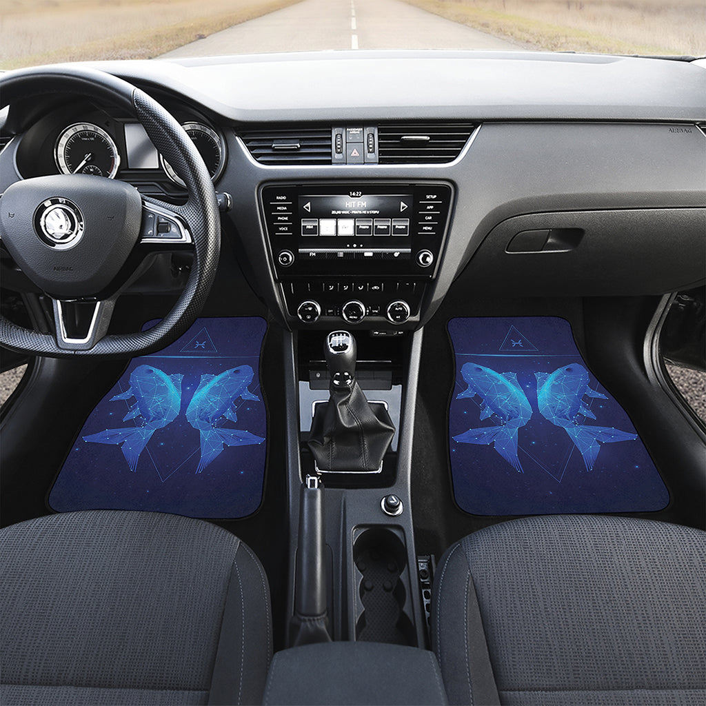 Pisces Horoscope Sign Print Front and Back Car Floor Mats