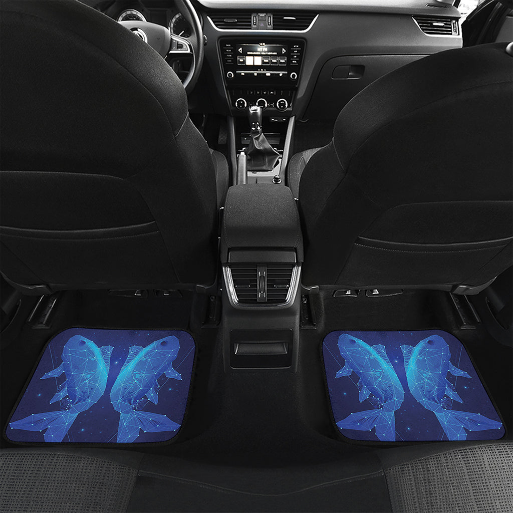 Pisces Horoscope Sign Print Front and Back Car Floor Mats