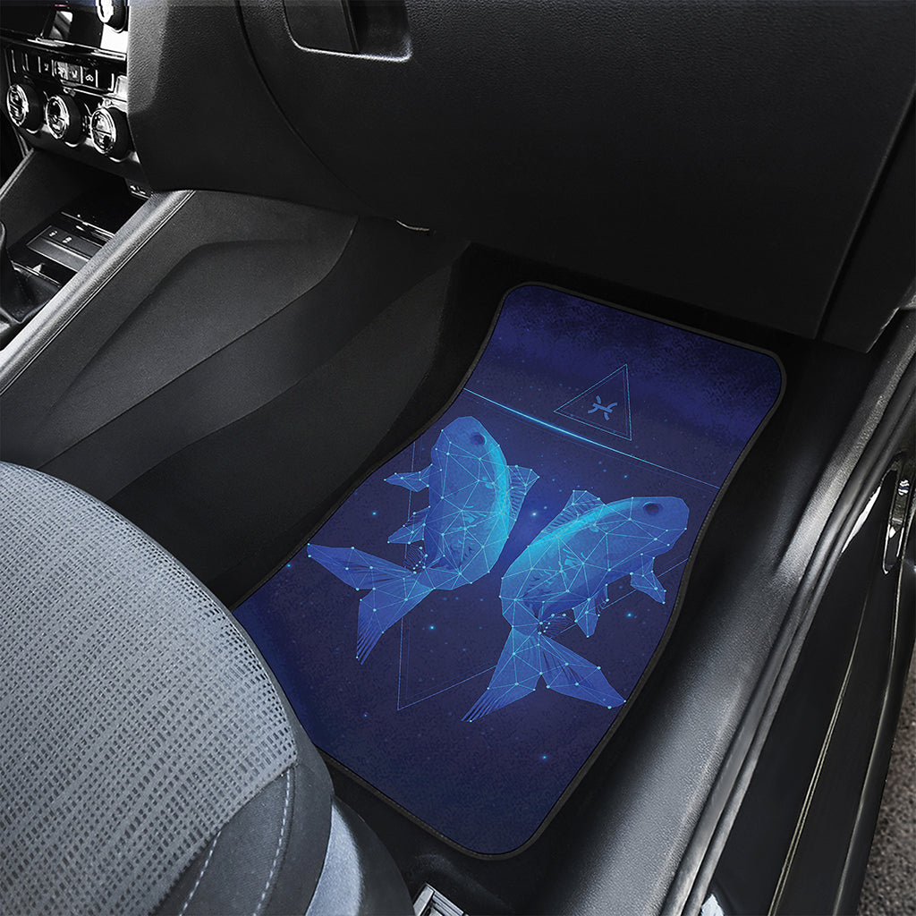 Pisces Horoscope Sign Print Front and Back Car Floor Mats