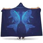 Pisces Horoscope Sign Print Hooded Blanket