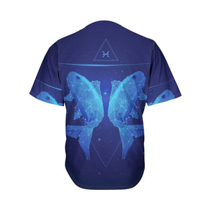 Pisces Horoscope Sign Print Men's Baseball Jersey