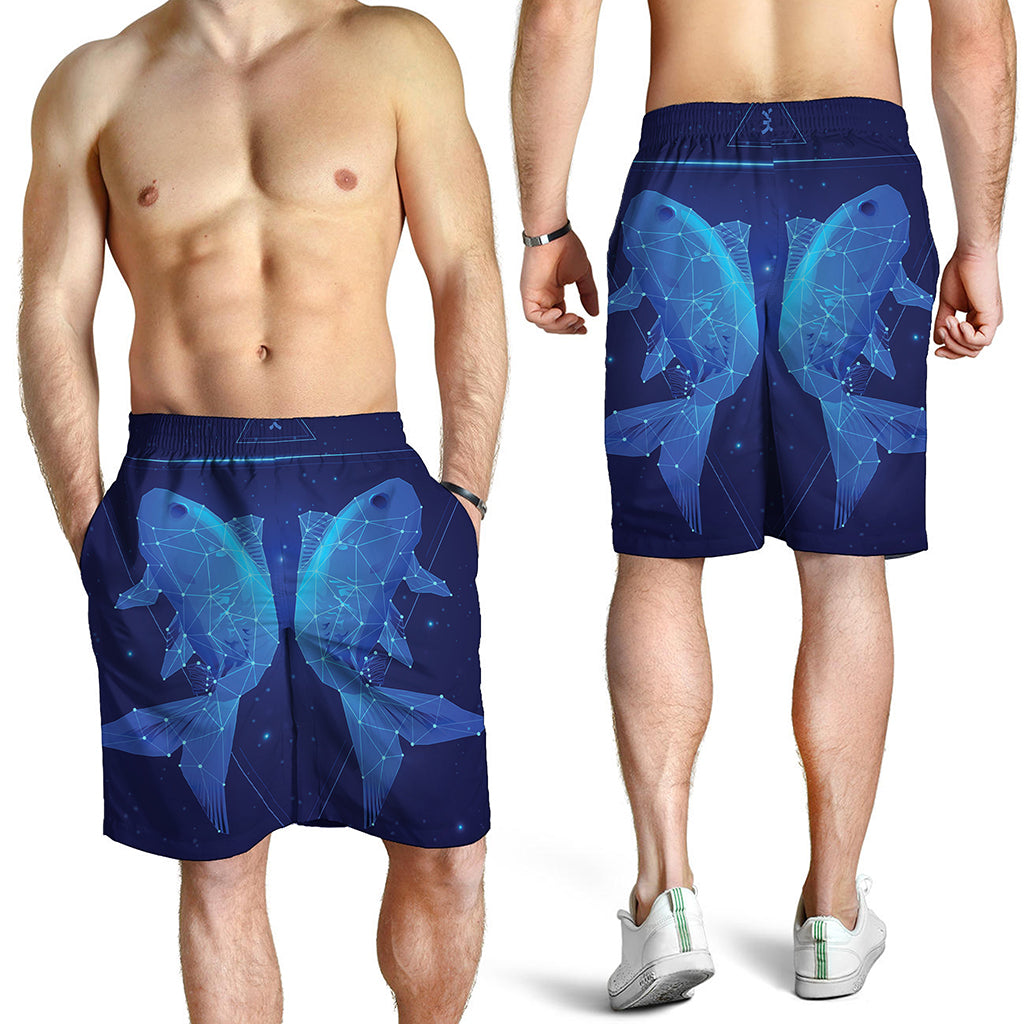 Pisces Horoscope Sign Print Men's Shorts