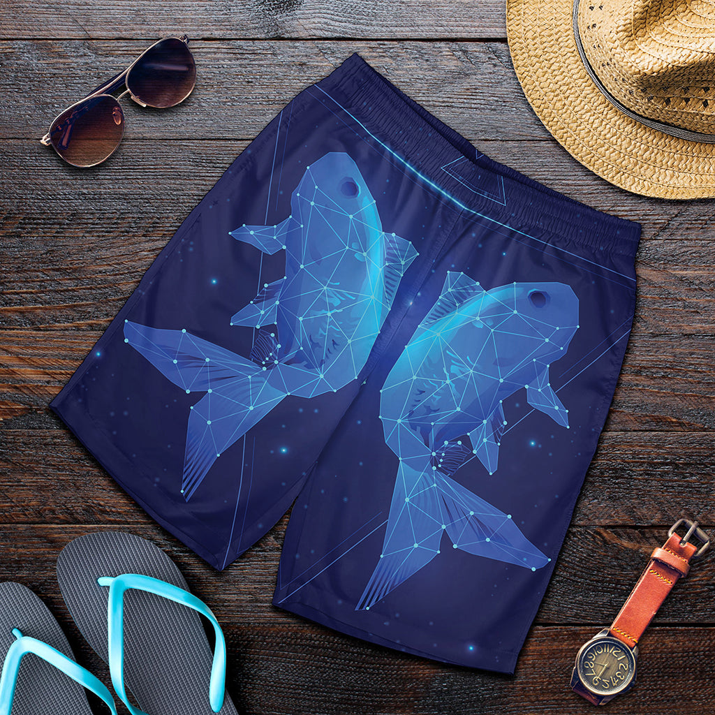 Pisces Horoscope Sign Print Men's Shorts