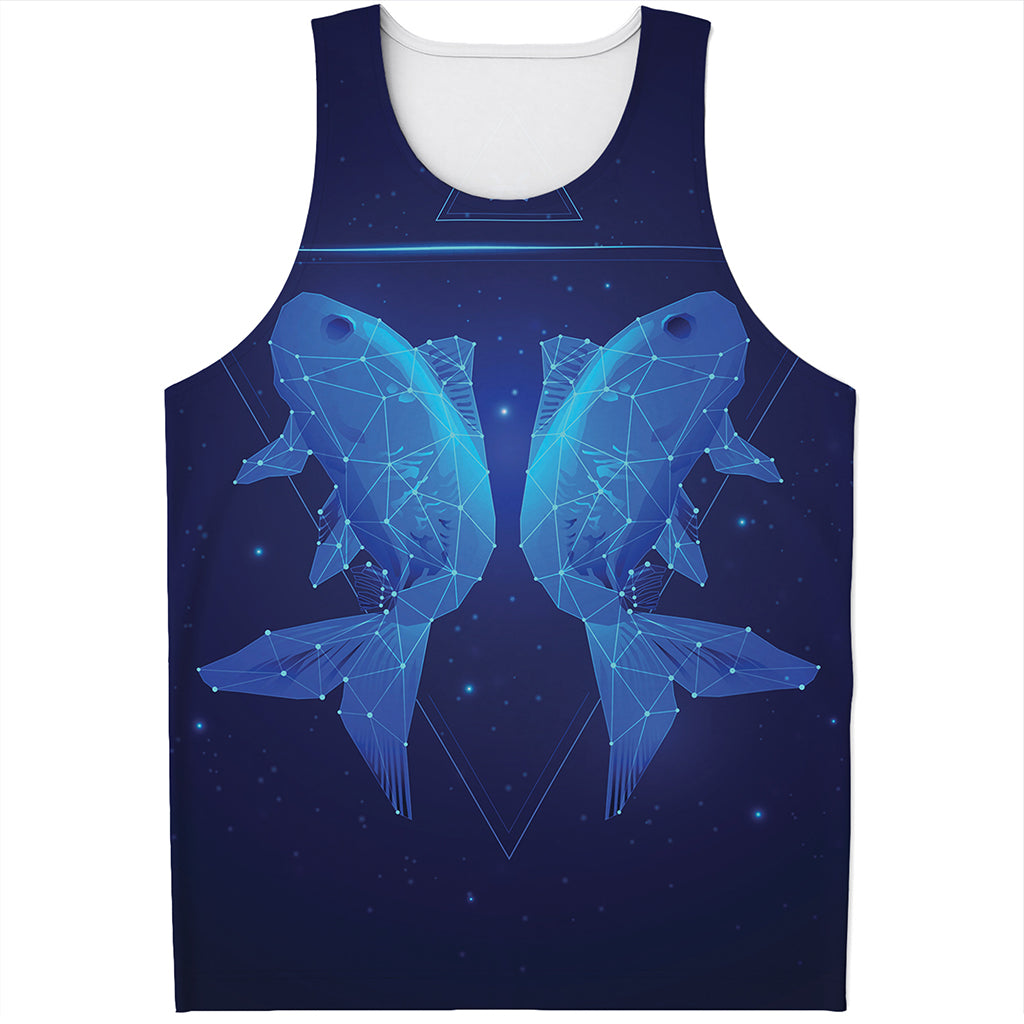 Pisces Horoscope Sign Print Men's Tank Top