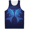 Pisces Horoscope Sign Print Men's Tank Top