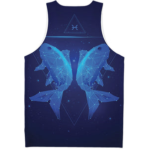 Pisces Horoscope Sign Print Men's Tank Top