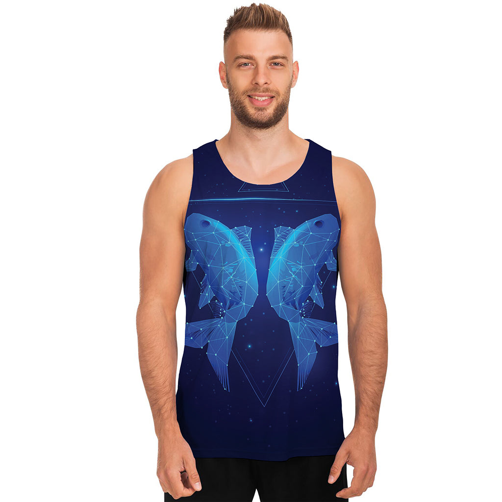 Pisces Horoscope Sign Print Men's Tank Top