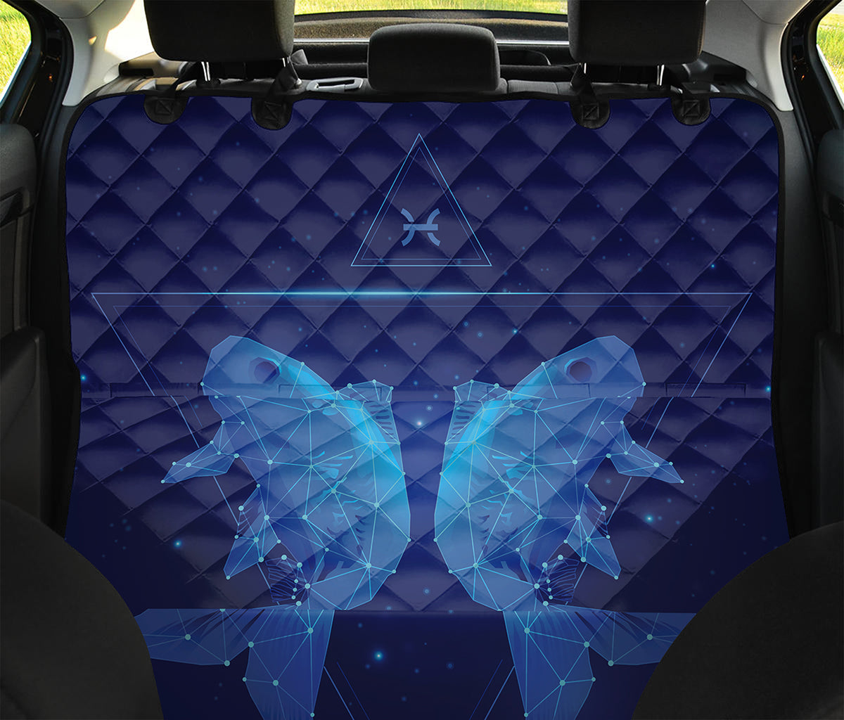 Pisces Horoscope Sign Print Pet Car Back Seat Cover