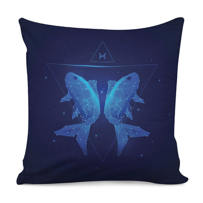 Pisces Horoscope Sign Print Pillow Cover