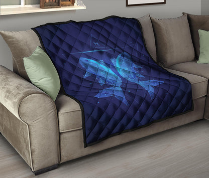 Pisces Horoscope Sign Print Quilt
