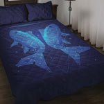 Pisces Horoscope Sign Print Quilt Bed Set