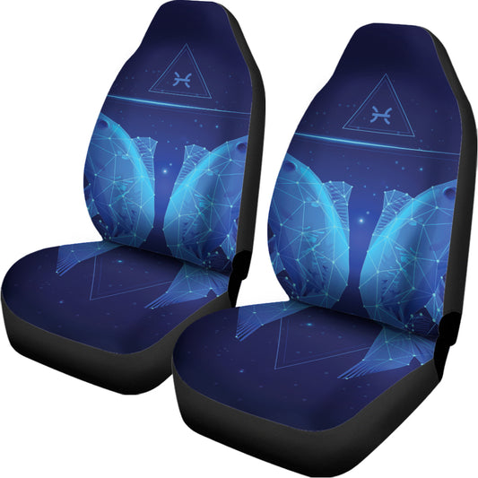 Pisces Horoscope Sign Print Universal Fit Car Seat Covers