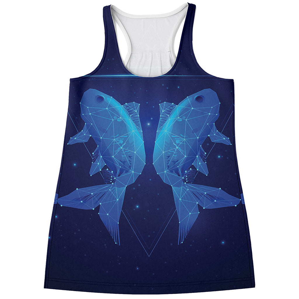Pisces Horoscope Sign Print Women's Racerback Tank Top