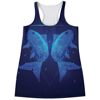 Pisces Horoscope Sign Print Women's Racerback Tank Top