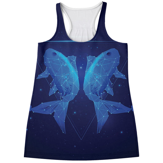 Pisces Horoscope Sign Print Women's Racerback Tank Top