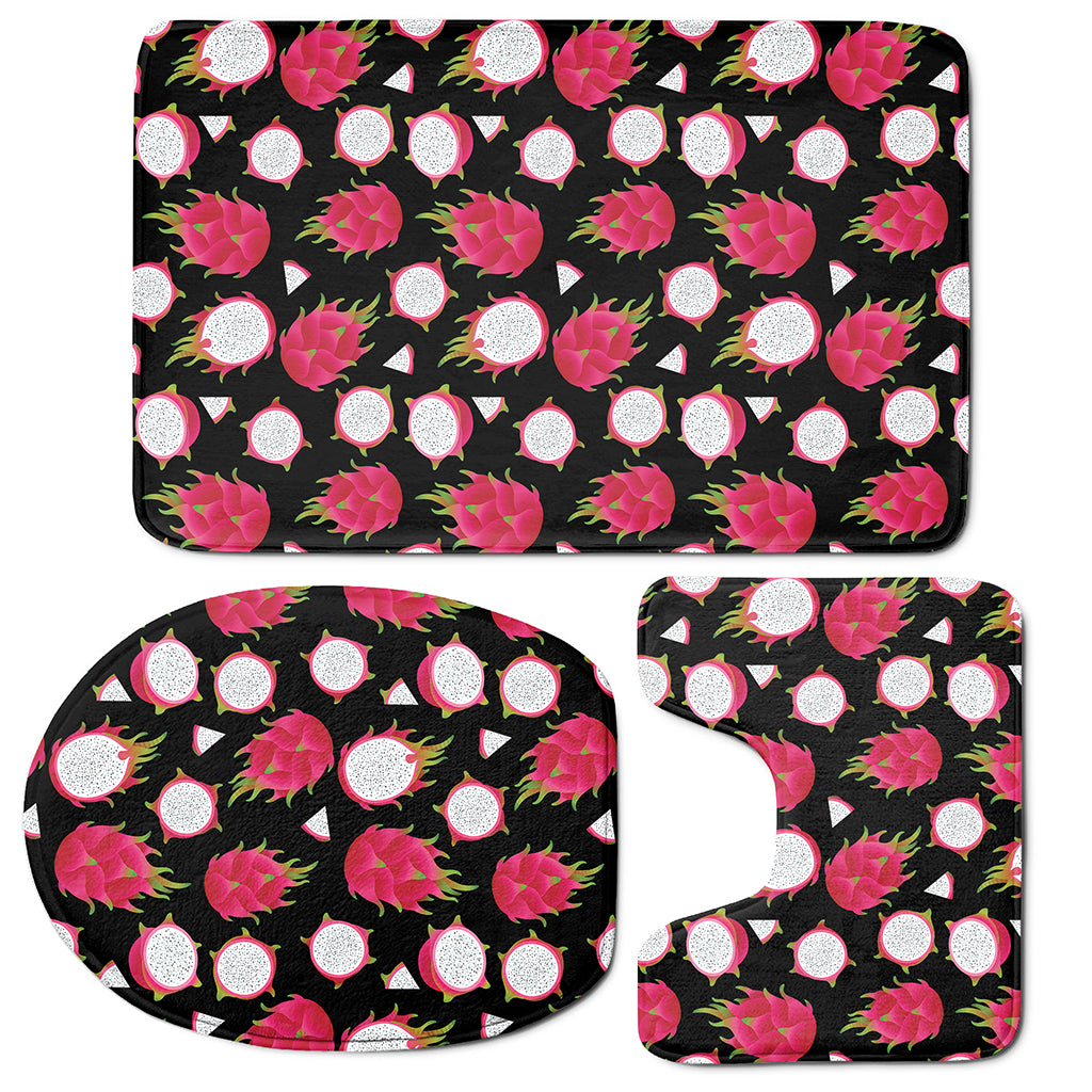 Pitaya Pattern Print 3 Piece Bath Mat Set