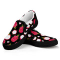 Pitaya Pattern Print Black Slip On Sneakers