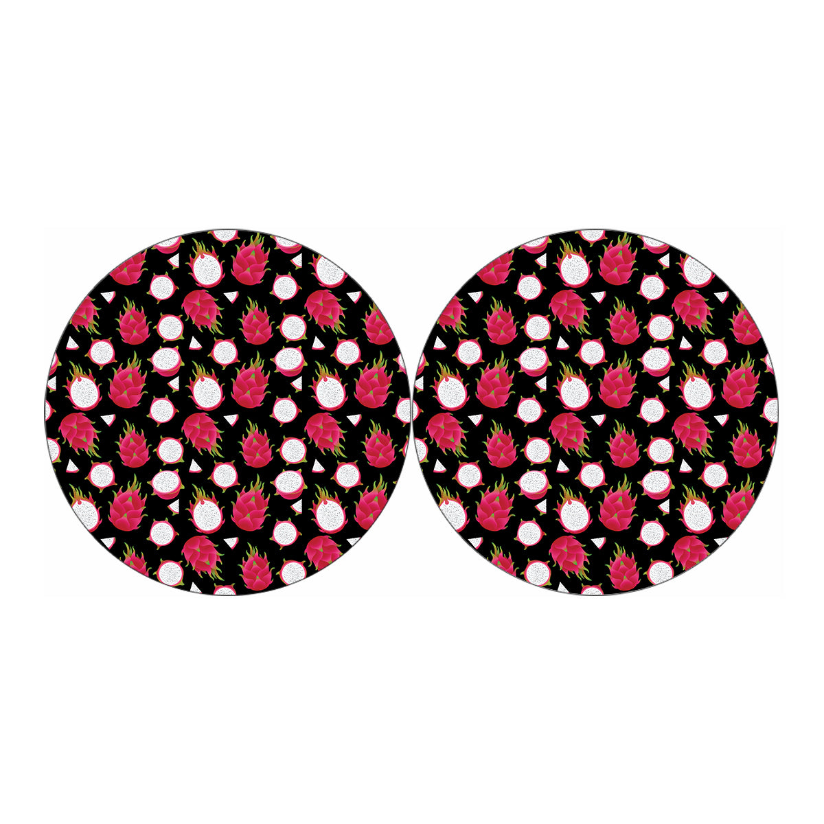 Pitaya Pattern Print Car Coasters