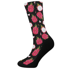 Pitaya Pattern Print Crew Socks