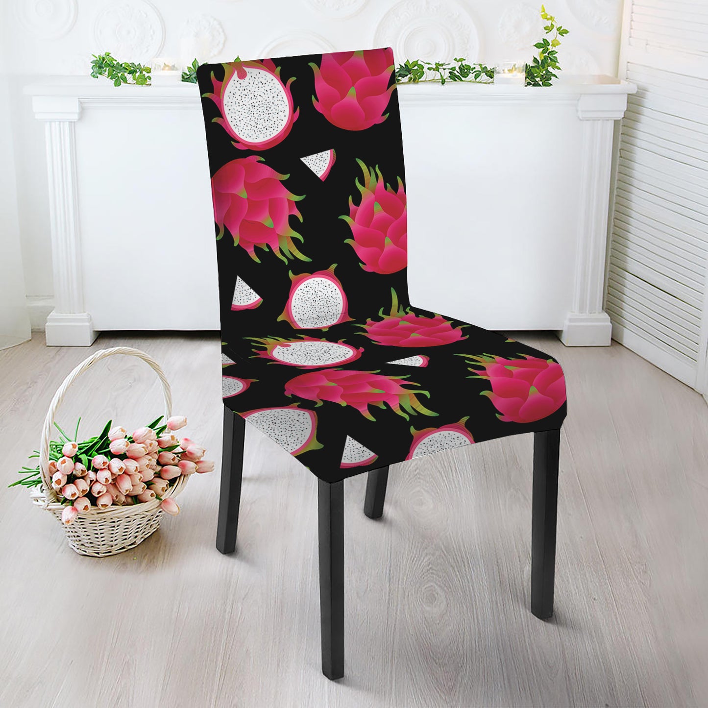 Pitaya Pattern Print Dining Chair Slipcover