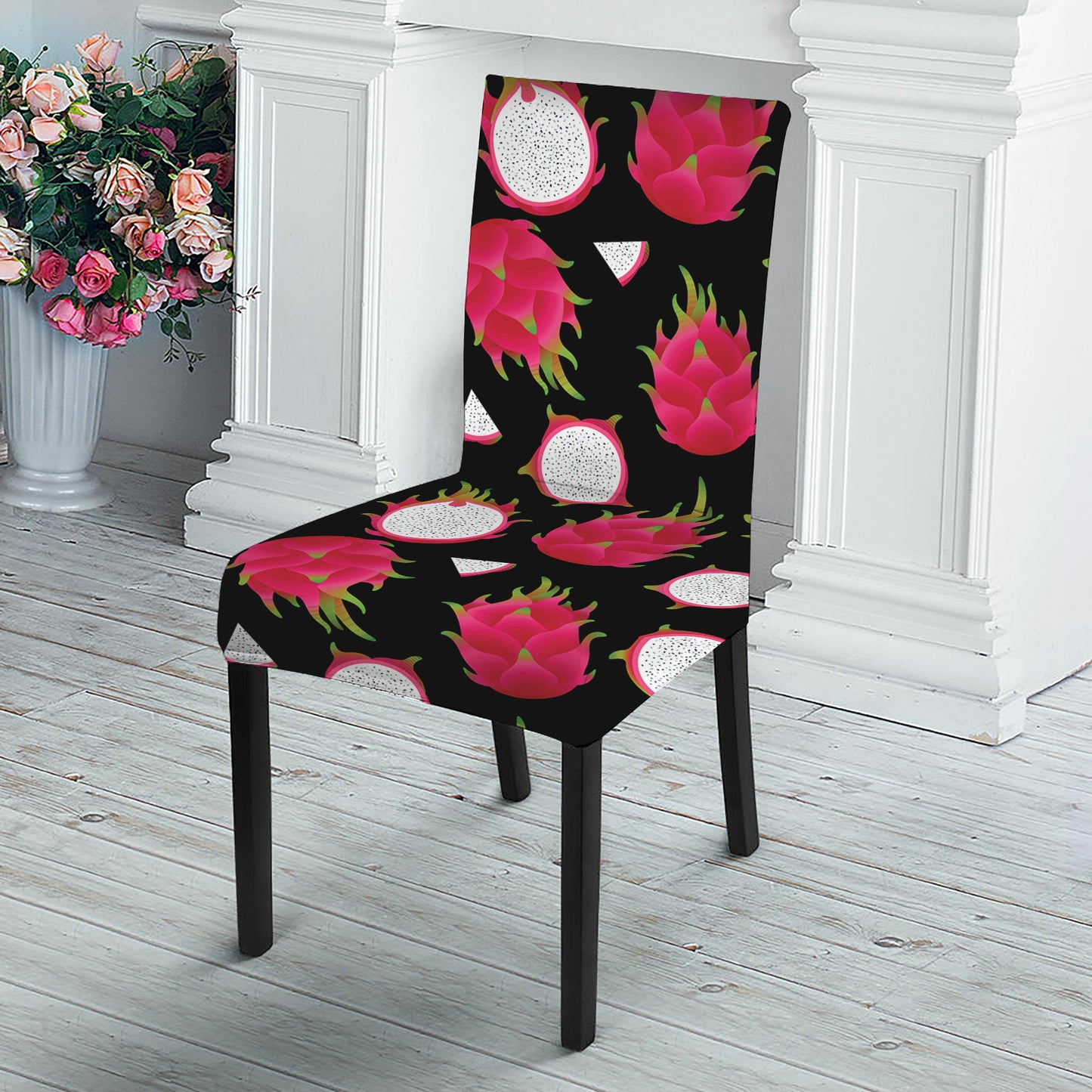 Pitaya Pattern Print Dining Chair Slipcover