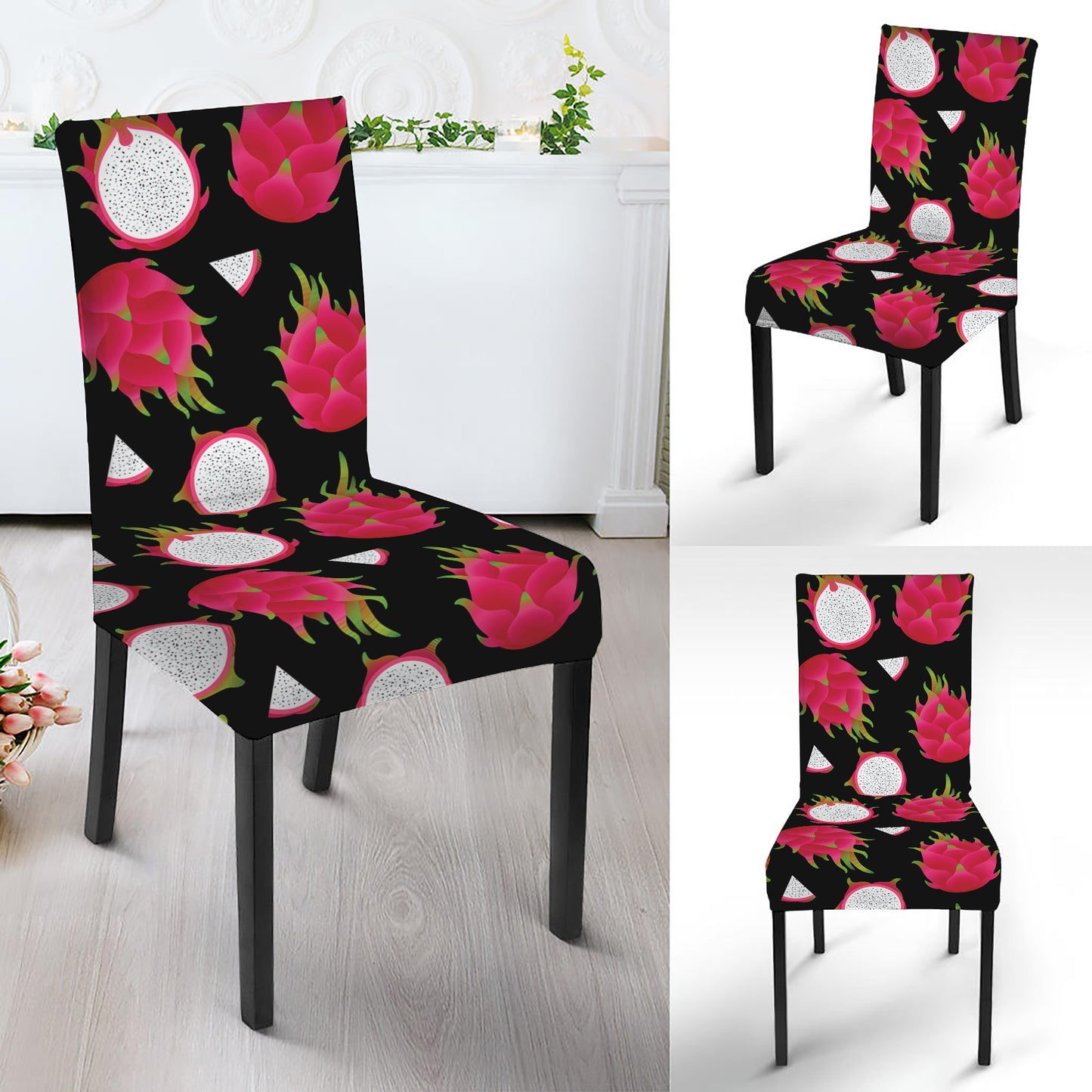 Pitaya Pattern Print Dining Chair Slipcover