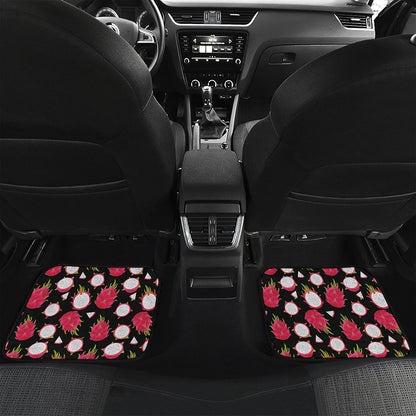 Pitaya Pattern Print Front and Back Car Floor Mats