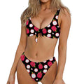 Pitaya Pattern Print Front Bow Tie Bikini