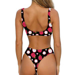 Pitaya Pattern Print Front Bow Tie Bikini
