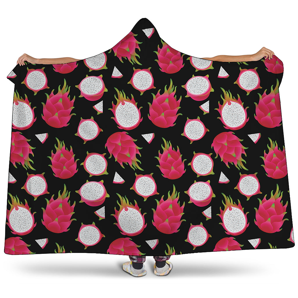 Pitaya Pattern Print Hooded Blanket
