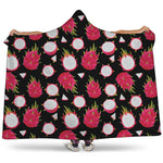 Pitaya Pattern Print Hooded Blanket