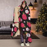 Pitaya Pattern Print Hooded Blanket